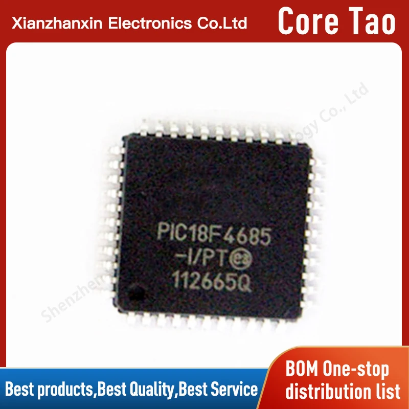 

Микроконтроллер IC абсолютно новый оригинальный, 1 шт./лот PIC18F4685-I/PT PIC18F4685 QFP44