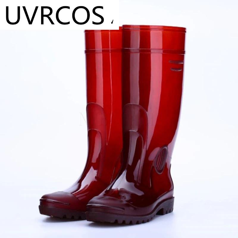 

Men's Safety Work Rainboots PVC Waterproof Water Shoes Man Wellies Autumn Non-Slip Knee-High Rain Boots men Rubber men galoshes