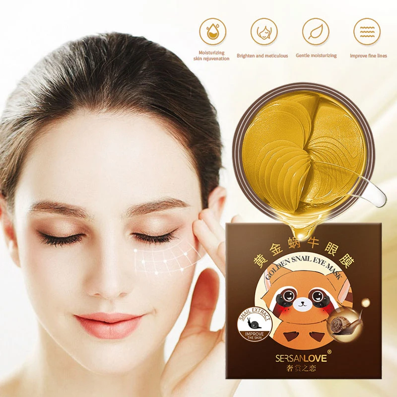 60pcs Korean Skin Care Caviar Moisturizing Eye Mask Crystal Collagen Anti-Wrinkle Anti Aging Remove Dark Circles Eye Patches
