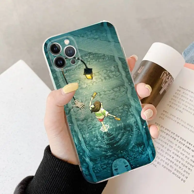 Чехол для телефона с рисунком Аниме Тоторо iPhone 11 12 13 mini pro XS MAX 8 7 6 6S Plus X 5S SE 2020 XR -