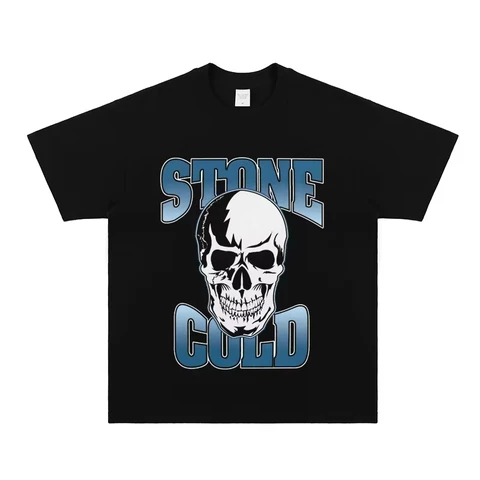 Stone Cold Steve Austin WWE Винтажная Хлопковая Футболка С Короткими Рукавами