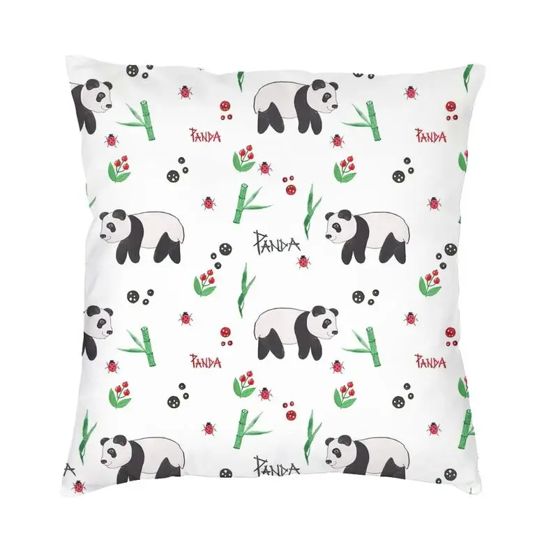 

Акварельный чехол с изображением панды и медведя, 45x45 см, домашний декор, Роскошный милый квадратный чехол для подушки на стул