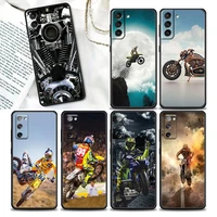 motorbike motocross moto cross dirtbikes phone case for samsung galaxy s20 s21 fe s10 s9 s8 s22 plus ultra lite case soft cover