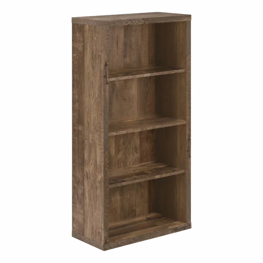 

Bookshelf, Bookcase, Etagere, 5 Tier, 48"H, Office, Bedroom, Laminate, Brown, Contemporary, Modern