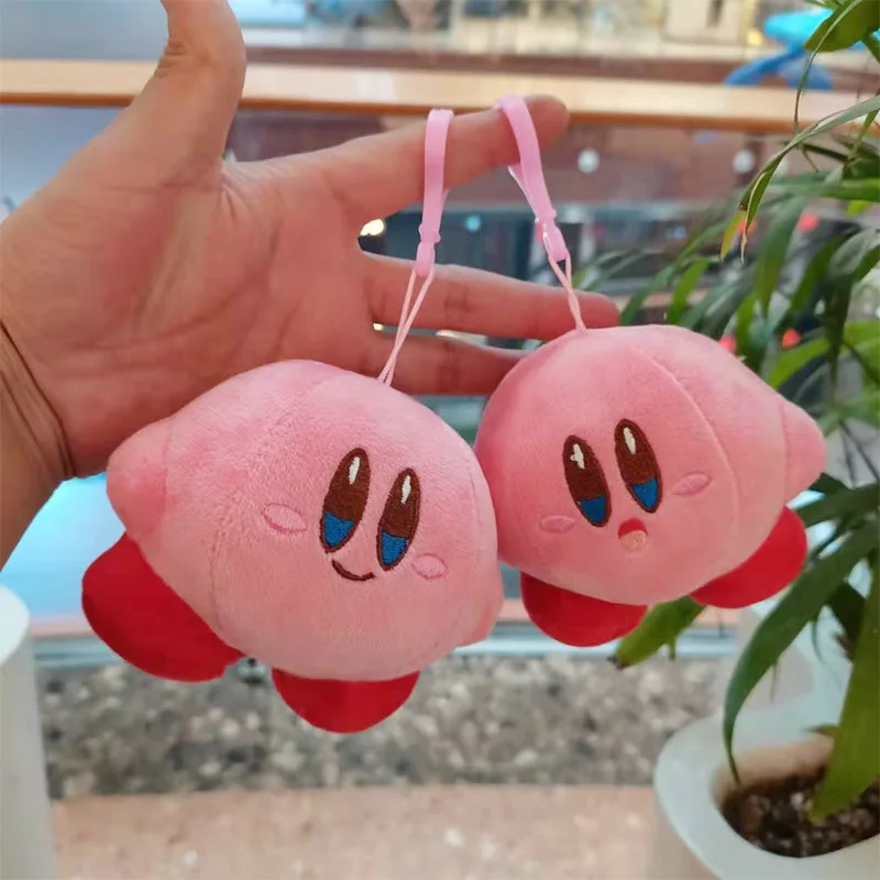 

Star Kirby Plush Doll Keychain Anime Cute Pink Kirby Car Pendant Key Chain Kawaii Decoration Keychains Toys For Children Gifts