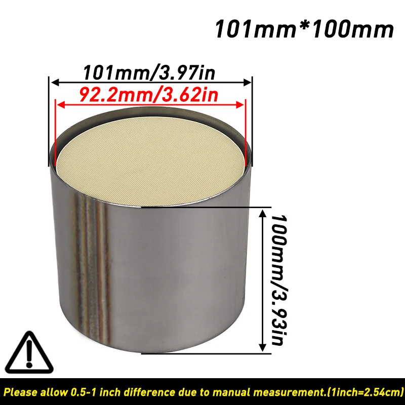

Трехсторонняя Круглая Керамическая подложка, универсальный каталитический конвертер EURO 1 400 Cpsi, спортивный катализатор с высоким потоком 101/114/120/127*100 мм