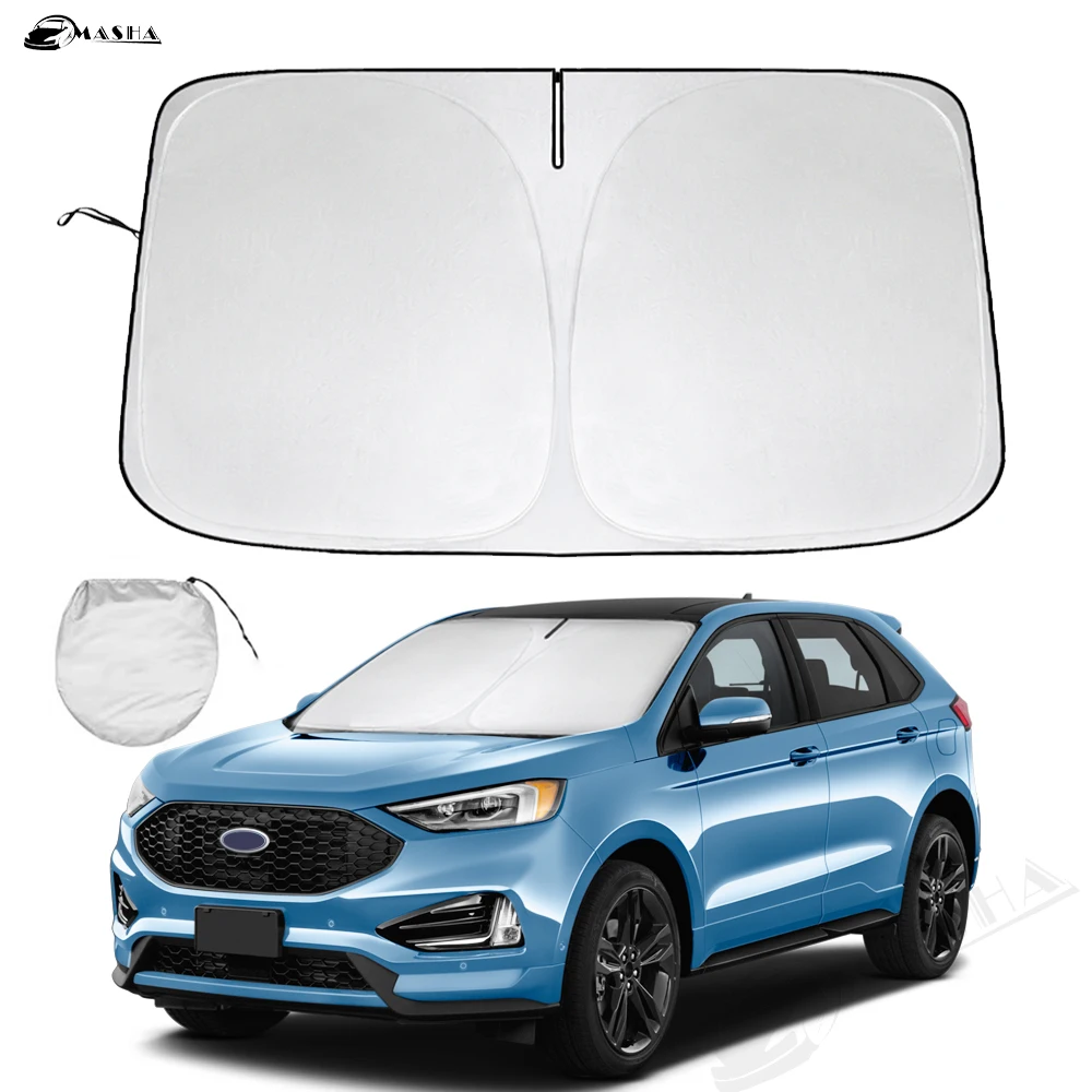 

Солнцезащитный козырек на лобовое стекло для Ford Edge 2017-2023 солнцезащитный козырек Защита от солнца складные блоки УФ-лучи сохраняет ваш автомобильный охладитель