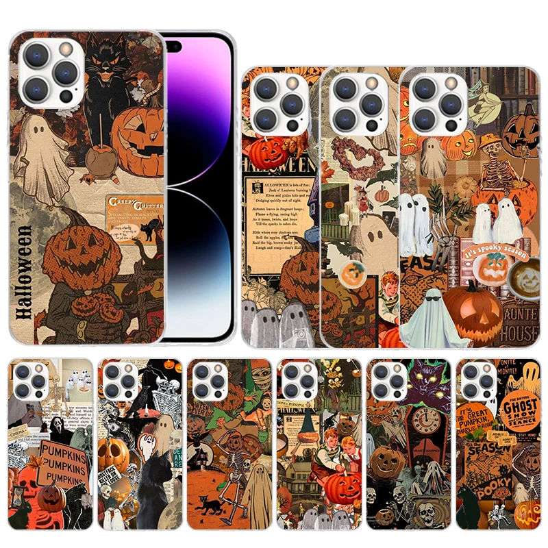 

Чехол с принтом тыквы для iPhone 14 13 12 Mini 11 Pro Max X XS XR 7 Plus 8 + 6 6S 5
