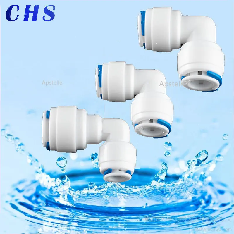 

RO Water Elbow Pipe Fitting 1/4" 3/8" OD Hose Connection Reverse Osmosis Plastic Quick Coupling Connector Pure Water Purifies