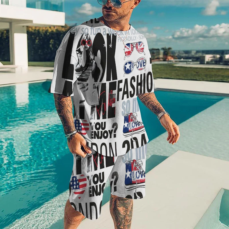 Мужская футболка с коротким рукавом и круглым вырезом в стиле ретро |