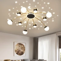 star ceiling light creative circle clear glass ball ceiling lamp luxury romantic star lustre salon childrens room light