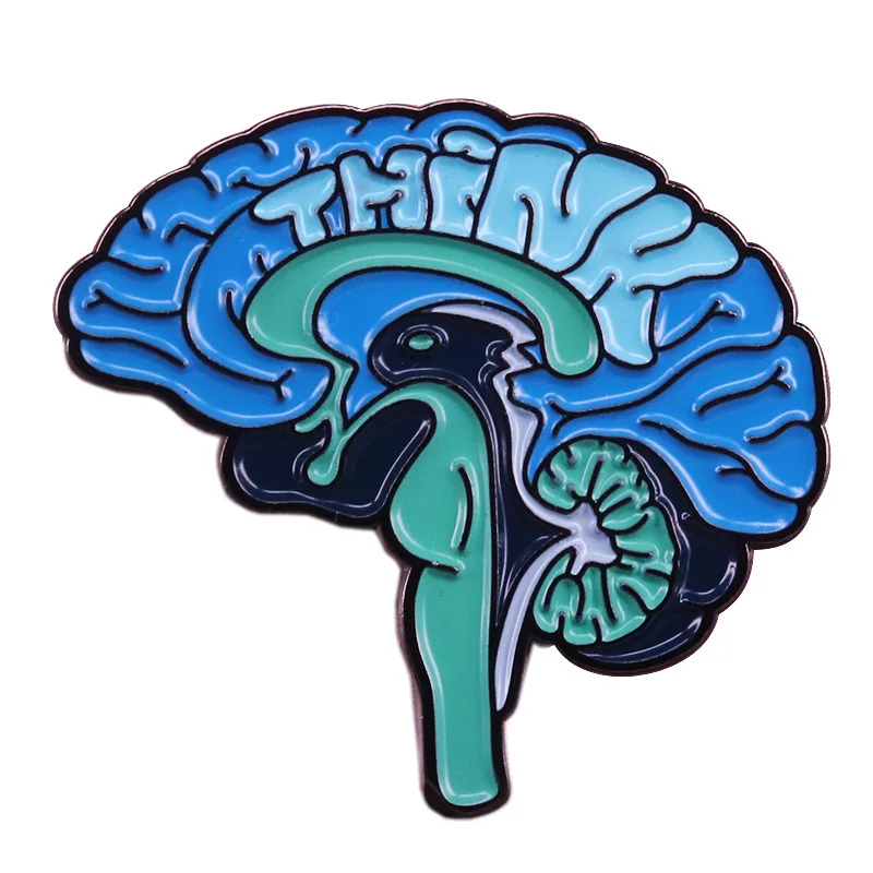 

The Anatomy of the Brain Enamel Pin Wrap Clothes Lapel Brooch Fine Badge Fashion Jewelry Friend Gift