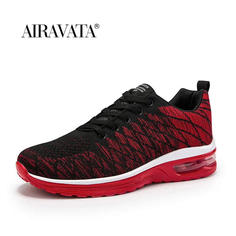 Mens Womens Sports Shoes Breathable Lace-up Running Shoes Air Cushion Unisex Fashion Sneakers