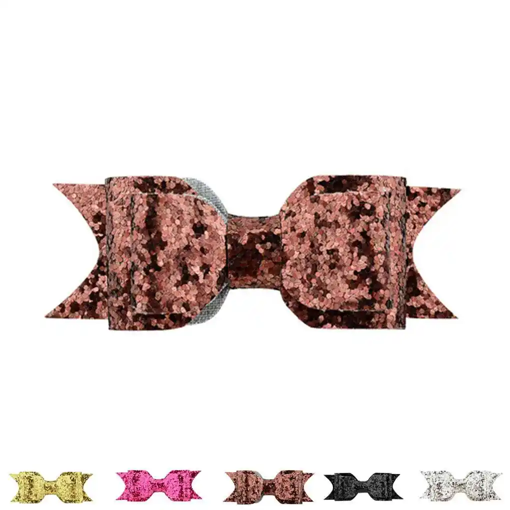 

girl Hair Glitter Hair Clip bow Gold Sparkly Leather Pretty Headband Hairpins Princess Headdress Baby Girls Hair Accessories