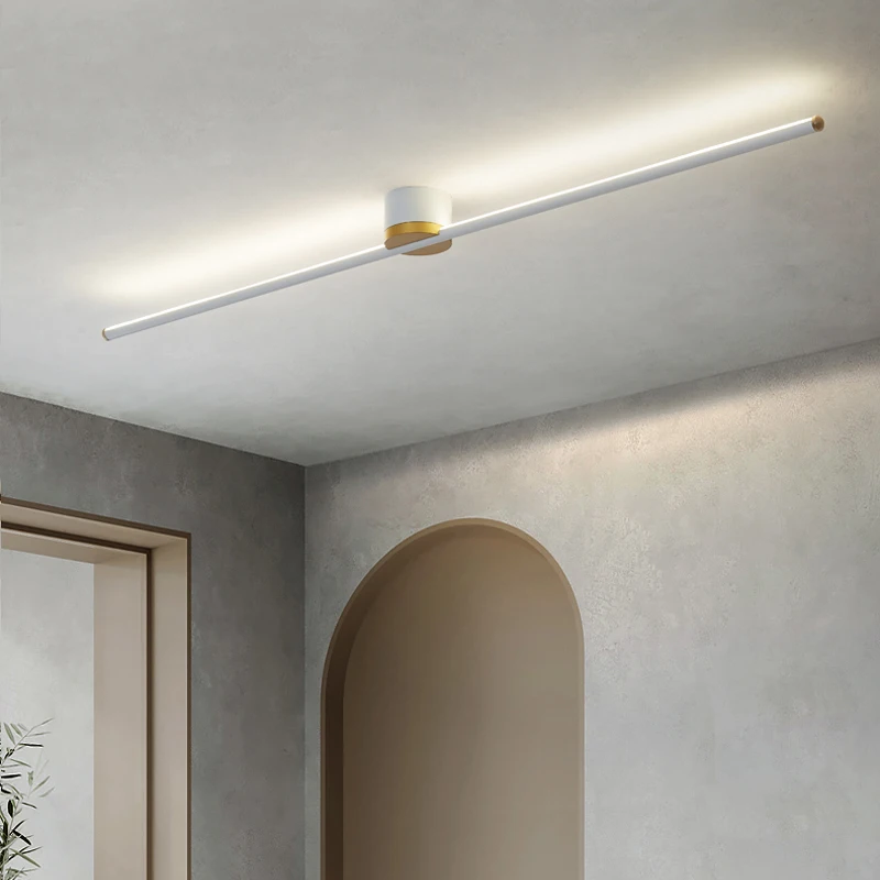 Black&White Neutral Light Strip LED Wall Lamp For Bedroom Living Room Kitchen Study Corridor Apartment Villa Lighting Lustre