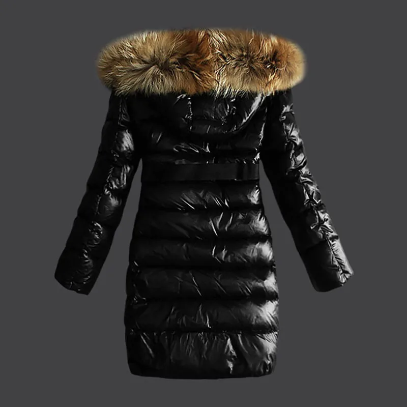Casual Cotton Jackets Overcoat Female Outwear Warm Fur Collar Hoodie Parka Coat Women Winter Brown Hooded Coats Slim Fit  Jacket