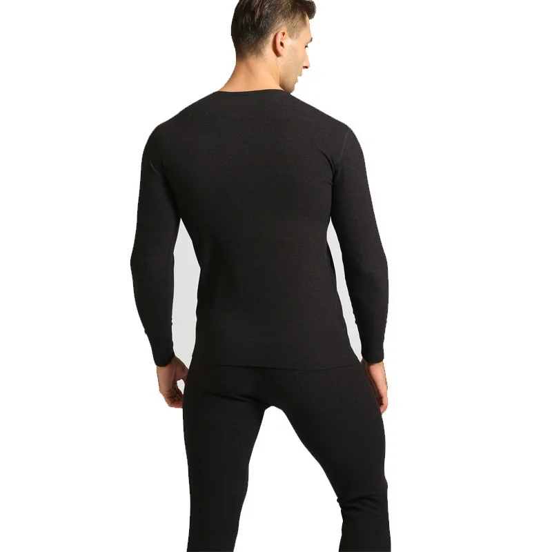 2022Qiuyi long trousers men's velvet thickening high-necked autumn middle-aged electric thermal underwear