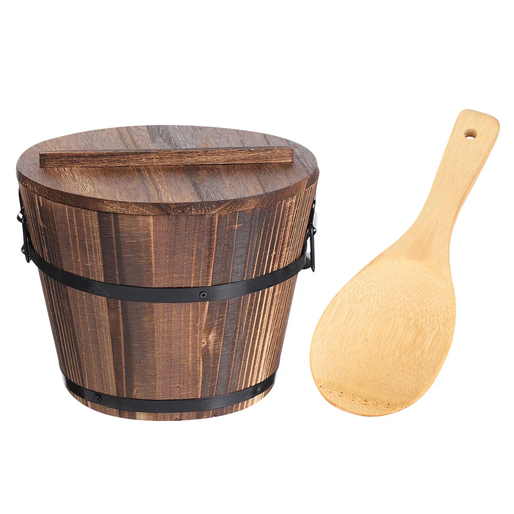 

Rice Sushi Bowl Bucketwooden Japanese Steamer Serving Accessory Making Kitchen Cooling Tub Mixing Pail Storage Container