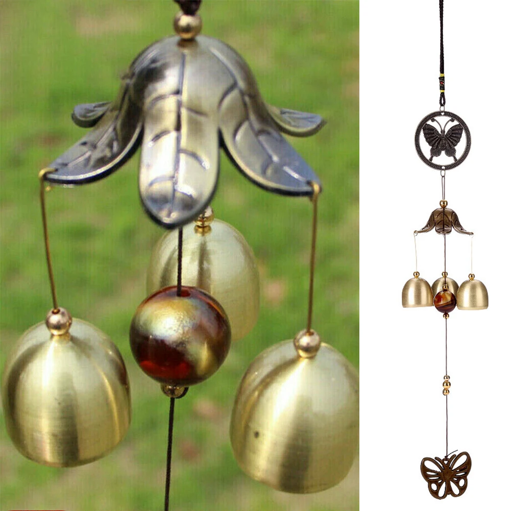 

Wind Chime Butterfly Lucky Zinc Alloy Wind Chimes Bells 45CM Length Outdoor Home&Garden Hanging Decor Household Decor