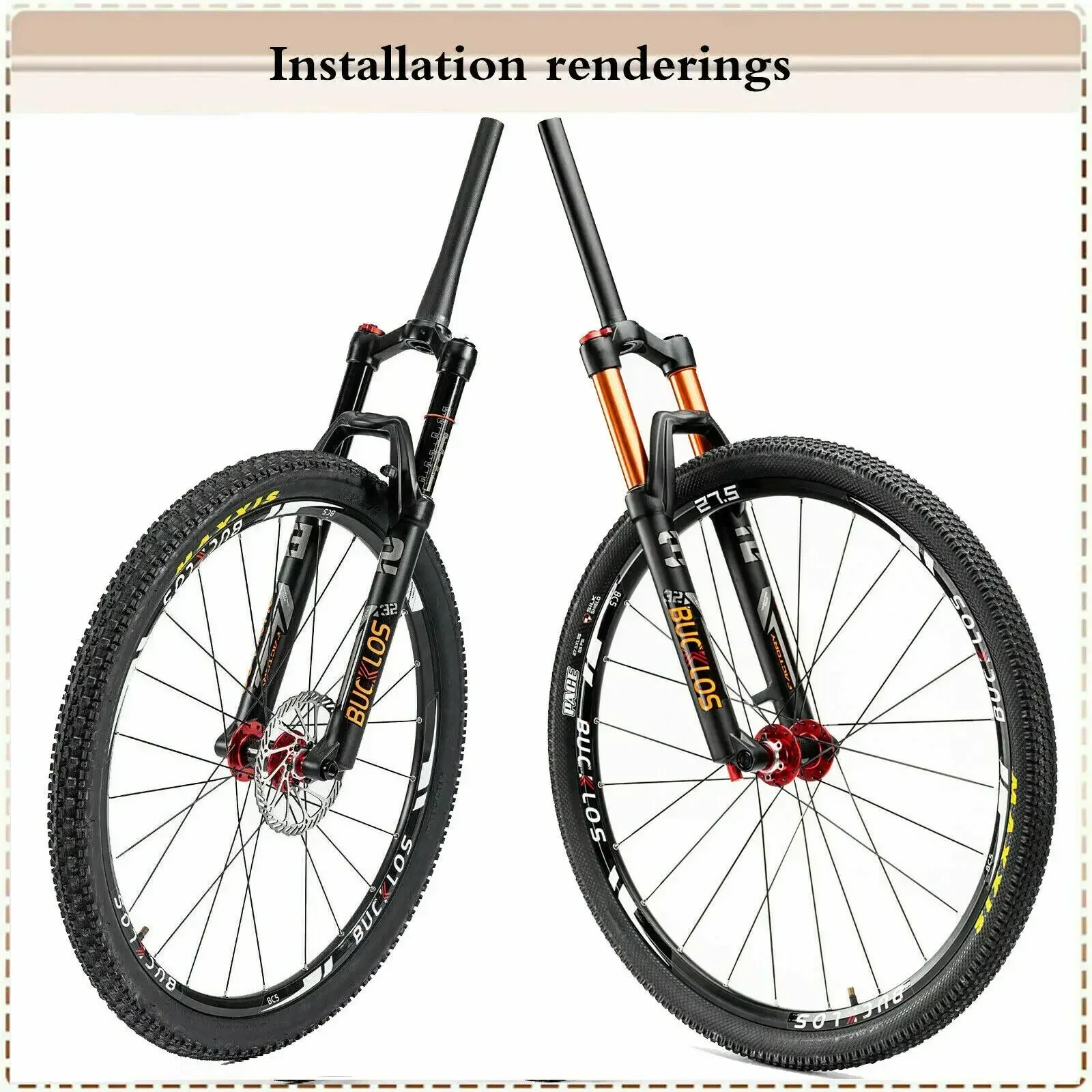 Регулируемая воздушная вилка BUCKLOS для горного велосипеда 26/27 5/29 дюймов диаметром