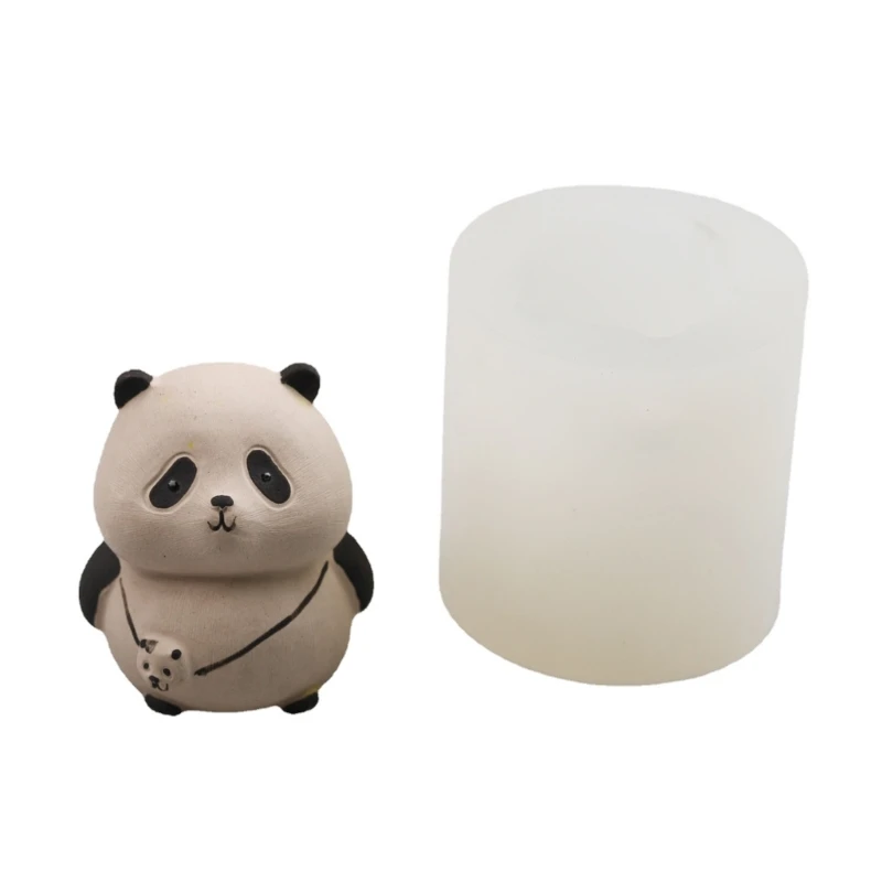 

Panda Shape Silicone Molds for Cupcake Toppers 3D Backpack Bear Candle Aroma-Fondant Mold Cake Cookie Baking Tool D0LC