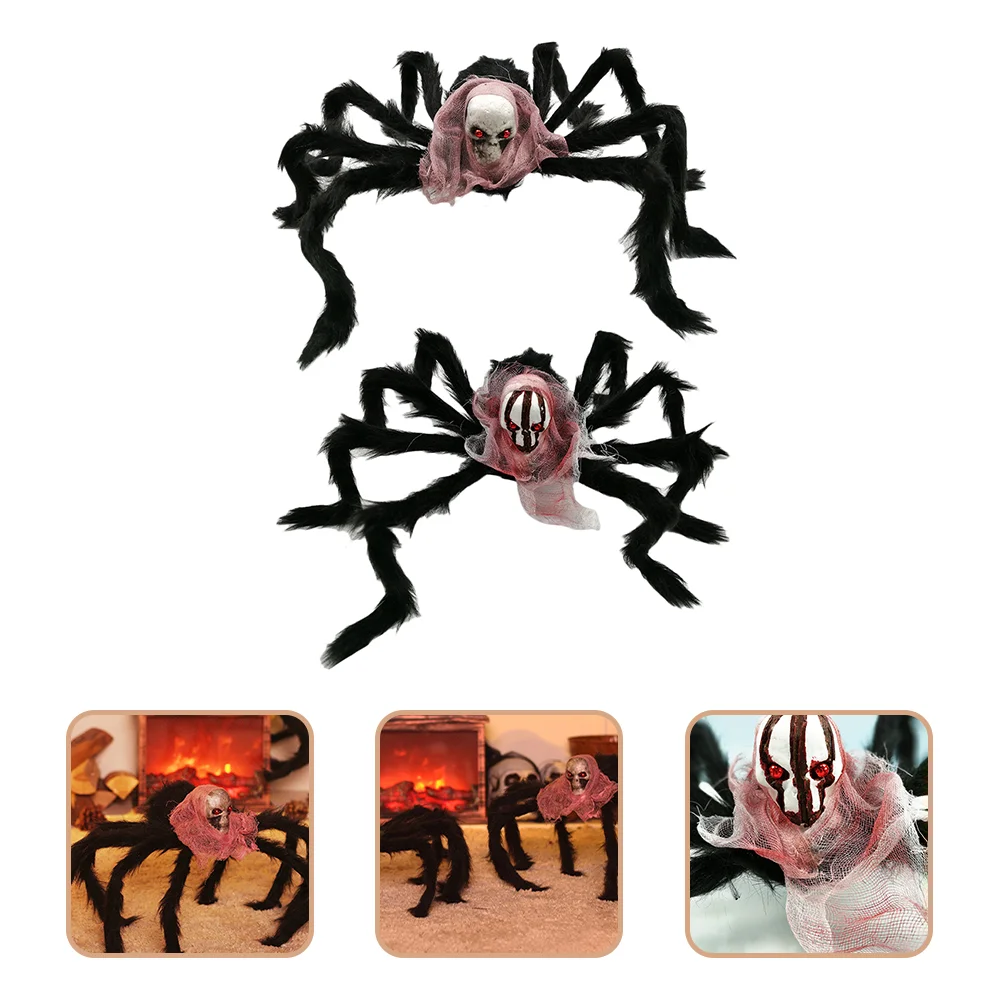

2 Pcs Spider Giant Props Outdoor Kids Toys Large Decorations Home Foam Child
