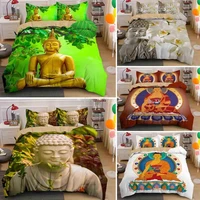 king bedding set nature buddha printed queen size duvet cover for adults bed sets quilt covers with pillowcase 23pcs