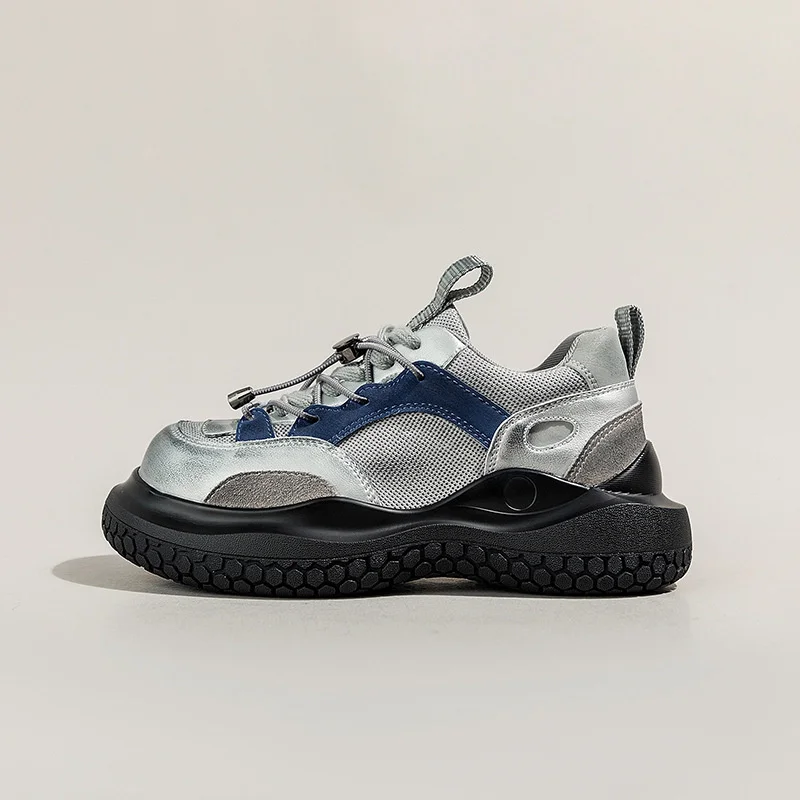 2022 New Versatile Ladies Ins Tide Spelling Color Thick Bottom Casual Sports Shoes Straps Low-top Koreanversion Women Boardshoes