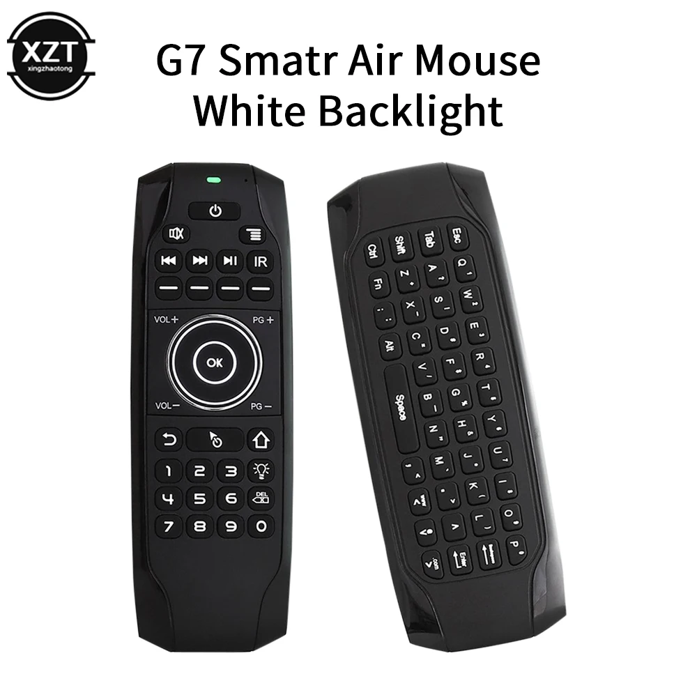 

G7 Air Mouse English Backlit 2.4G Wireless Mini Keyboard IR Learning Gyroscope Voice Remote Control with Mic for Android TV BOX