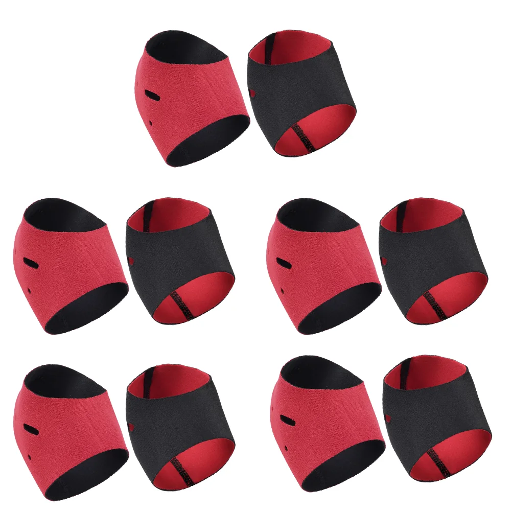 

5 Pairs Heel Cover Protection Protective Support Foot Protectors Feet Ankle Pad Cushion Sbr Men Women Black Gel