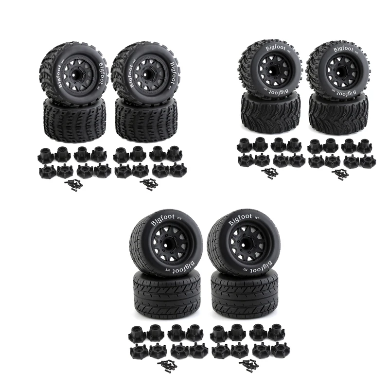 

4PCS 1/10 Monster Truck Rubber Tire Tyres 12Mm & 14Mm Wheel Hex For Traxxas Arrma Redcat HSP HPI Tamiya Kyosho RC Car