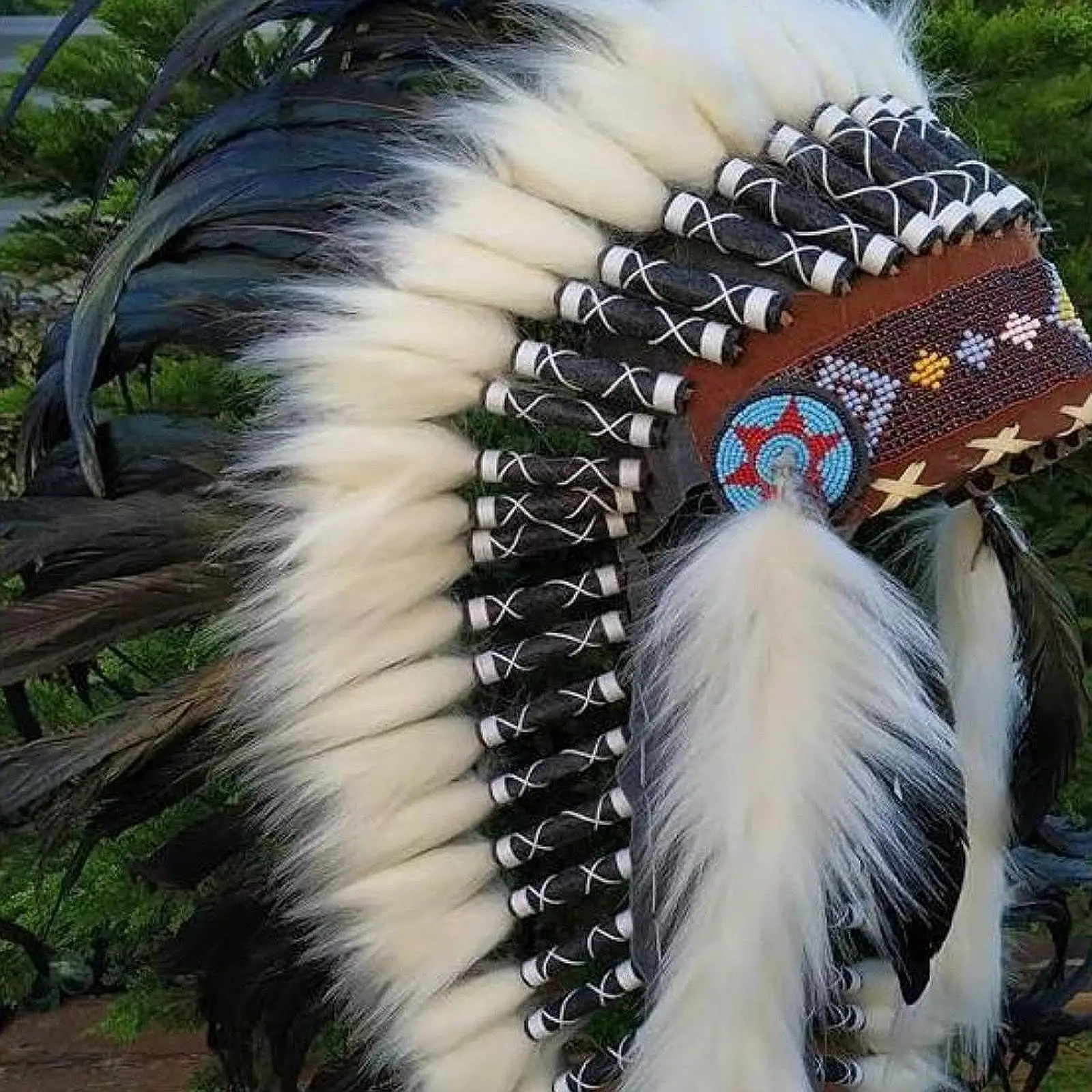 Feather Headdress Decoration Adults Carnival Native American Chief Headdress