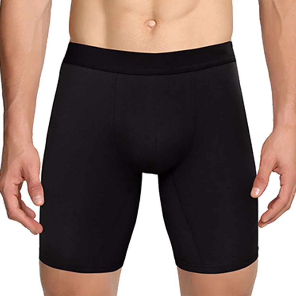 

Man Sports Boxershorts Cotton Breathable Underpants Bulge Pouch Boxer Shorts Trunks Long Legs Underwear Comfy Slip Homme