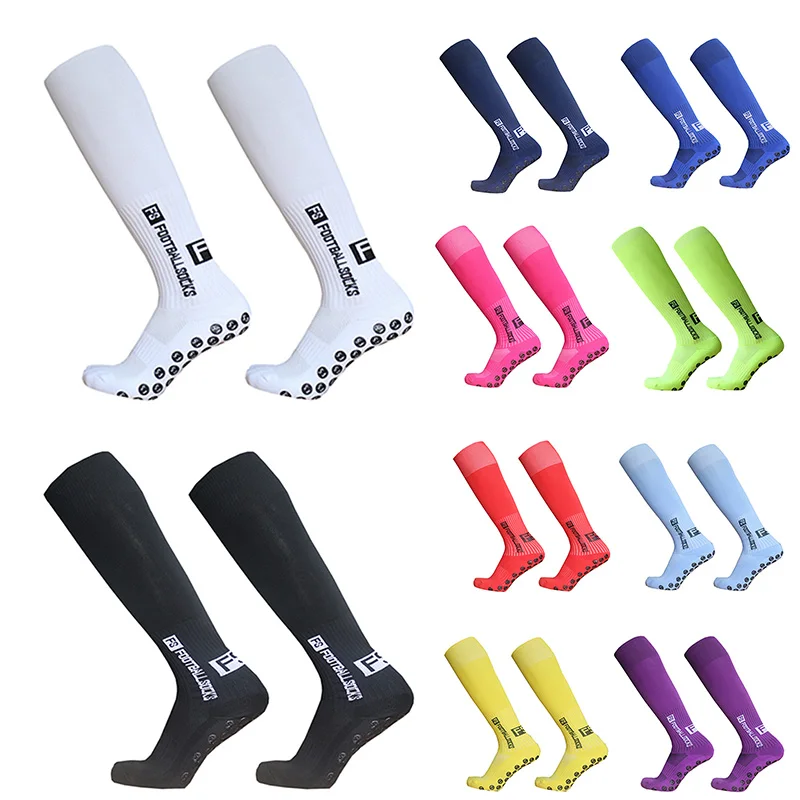 

FS Long Football Socks and knee Sports Round Silicone Anti Slip Grip Soccer Socks Calcetas Antideslizantes De Futbol