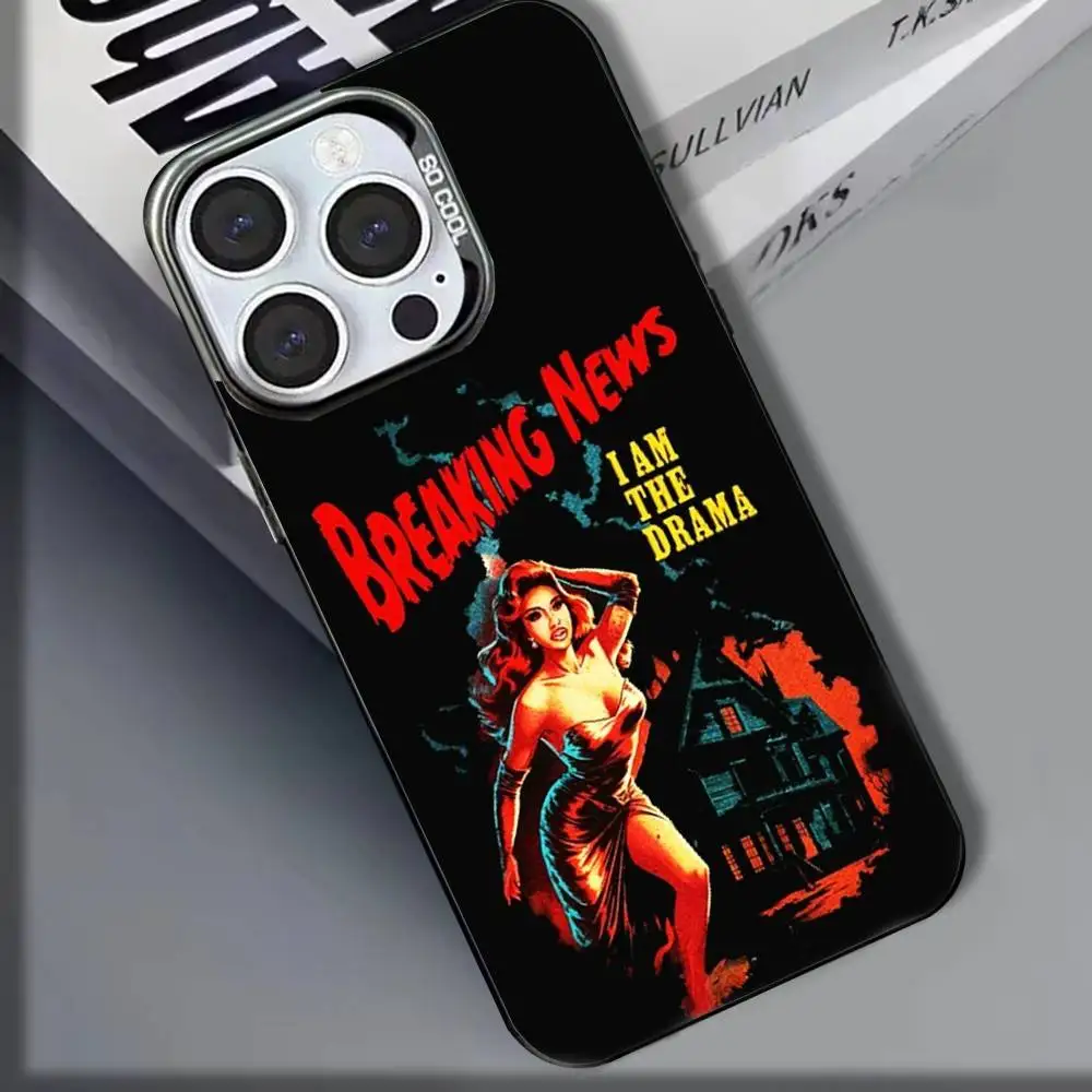 Фото Чехол для телефона C-Cardi B Am I The D-Drama для iPhone 16,15,14,13,12,11,8,7,Pro,Max,Plus,Mini,XS,SE Противоударный матовый чехол №3