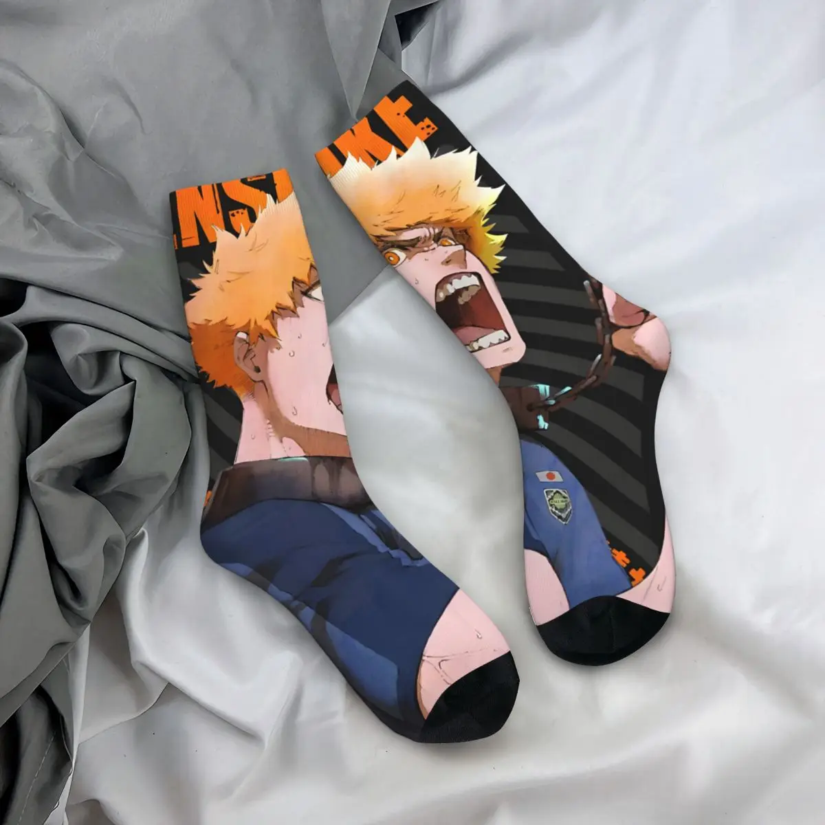 Носки мужские компрессионные смешные сумасшедшие желтые винтажные в стиле