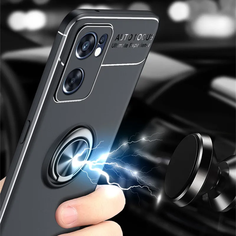 

For Cover Oneplus Nord CE 2 5G Case For Oneplus Nord CE 2 Capas TPU Soft Ring Magnetic Holder For Cover Oneplus Nord CE 2 Fundas