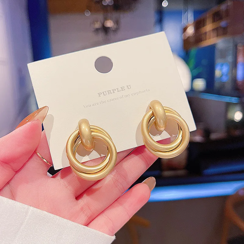 

Оптовая продажа 2020, акция, серьги, матовые золотые круглые Серебристые серьги S925, Прямая поставка, подарок