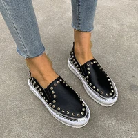 rivet loafers womens platform sneakers new 2022 ladies fashion butterfly mesh slip on shoes size 36 43 zapatos de mujer women