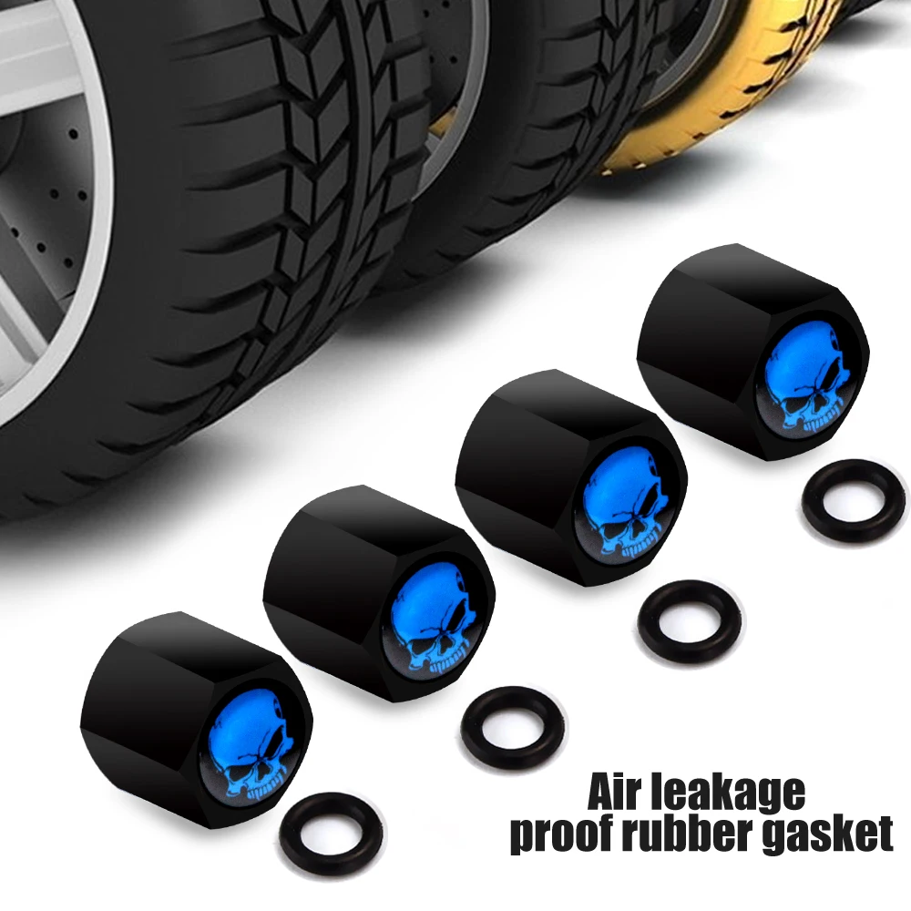 4 шт./компл. автомобильный Стайлинг цинковый сплав универсальный стиль черепа