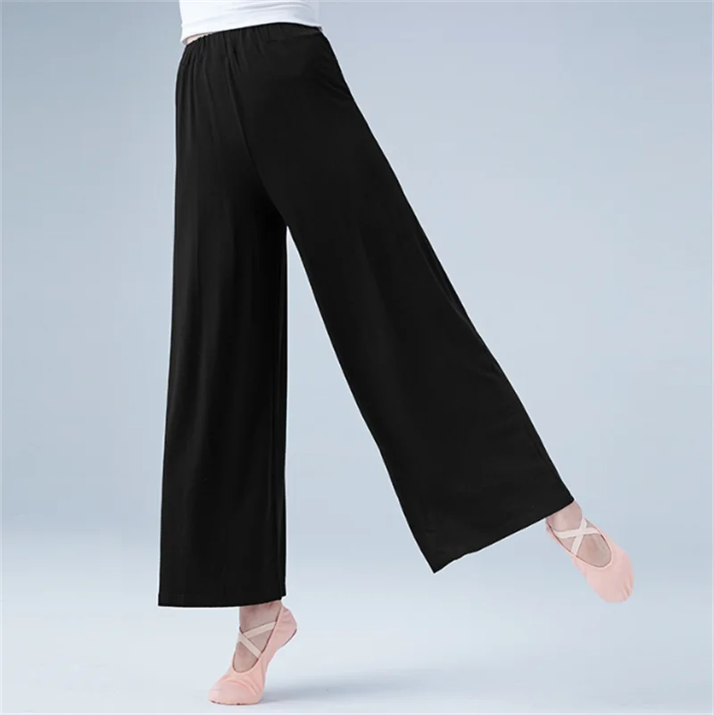 Women New High Quality Soft Spring Autumn Ballet Wear Adult Loose Dancing Pants Elastic Waist Dance Training Trousers