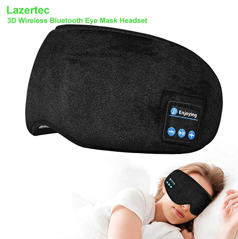 

Lazertec 3D Wireless Bluetooth 5.0 Eye Mask Earphone Sleep Stereo Subwoofer Blindfold Head-mounted Sleeping Eye Cover