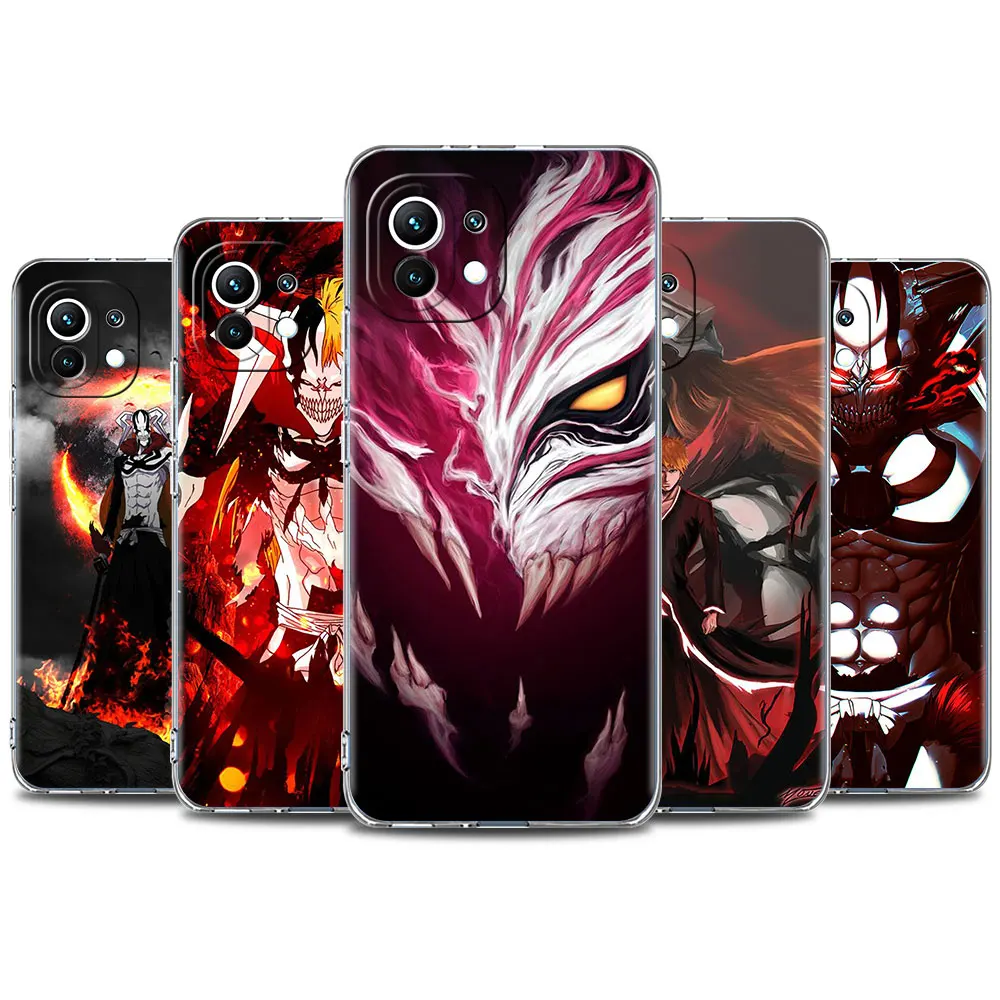 

Phone Case for Xiaomi Mi 11T 11 Lite 10T Pro 12 12x Silicone Note 11 CC9 cc9e 9S Cover Funda Coque Anime Bleach Shell Caso Cell