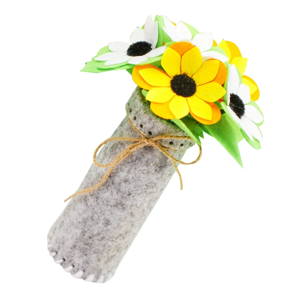 

3 Pcs Kids DIY Bouquet Package Kidcraft Playset Manual Toddler Artificial Flowers