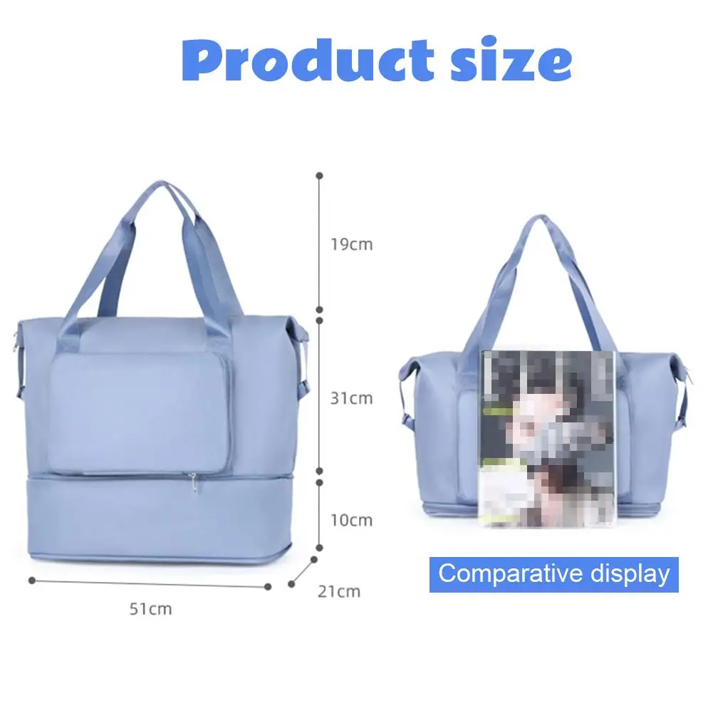 Large Capacity Women Sports Bag Lightweight Foldable Travel Bag For Sports Fitness Yoga Gym Weekend Trip