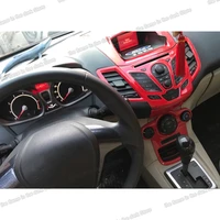 red car center control gear panel dashboard frame window lifter trims for ford fiesta 2009 2010 2011 2012 2013 2014 2015 2016