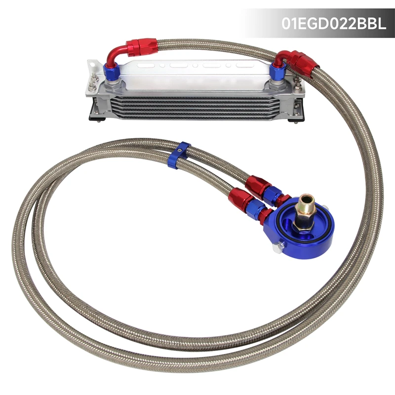 

Universal 7 Row AN8 Engine Oil cooler + Oil Filter Sandwich Plate + Mount Bracket for Japan Car