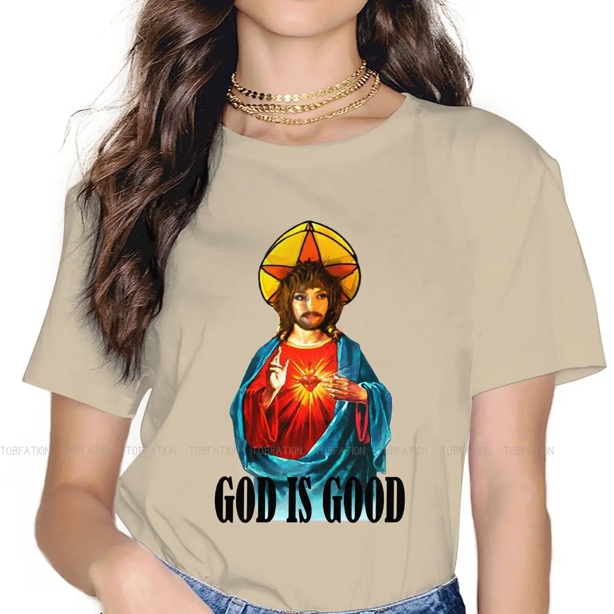 Killing Eve Villanelle Killer 100% Cotton TShirts Visus Jesus God is Good Print 4XL 5XL Girl T Shirt Hipster Tops