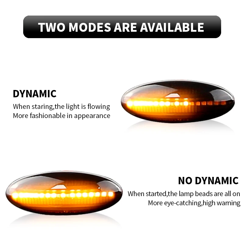 2 шт. светодиодный автомобильный динамический боковой габаритный фонарь
