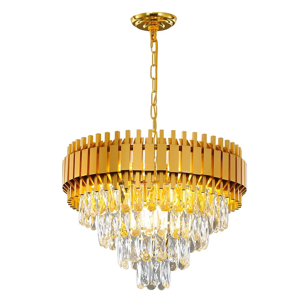 

Золотая Современная хрустальная люстра для столовой, гостиной, Потолочный подвесной светильник, светильник в виде капли дождя, роскошное у...
